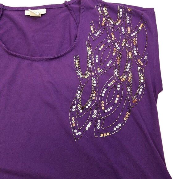 Tru Self embellished blouse M - Picture 2 of 4